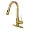 Gourmetier LS8723DL Concord Single-Handle Pull-Down Kitchen Faucet, Brushed Brass LS8723DL - alternate 1